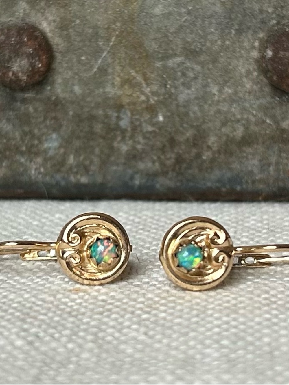 14k Opal Earrings - Picture 5 of 14